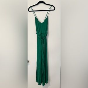 Oysho Emerald Tone Midi Dress Satin- Never Worn